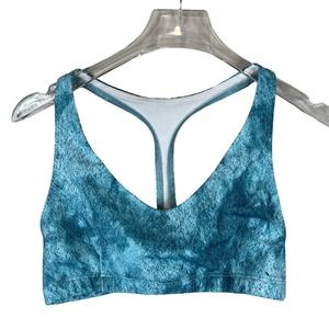 Onzie Sports Bra Women's S/M Water‎ Blue Tie Dye Racerback Wireless Workout Yoga